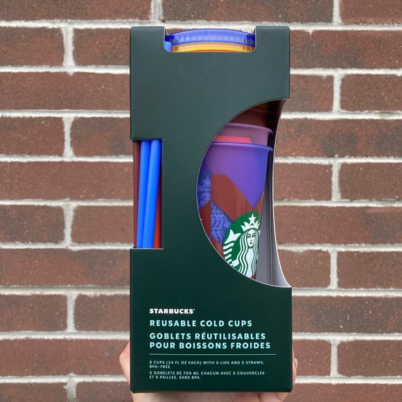 Starbucks Set of Abstract Cold Cups - Picture 2 of 4
